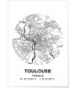 Poster Carte Toulouse