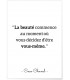 Affiche Citation Coco Chanel : "La beauté commence…"
