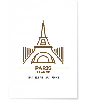 Poster Coordonnées Paris