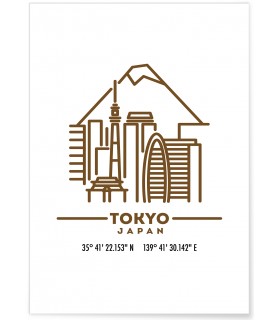Poster Coordonnées Tokyo