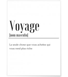 Affiche Définition Voyage