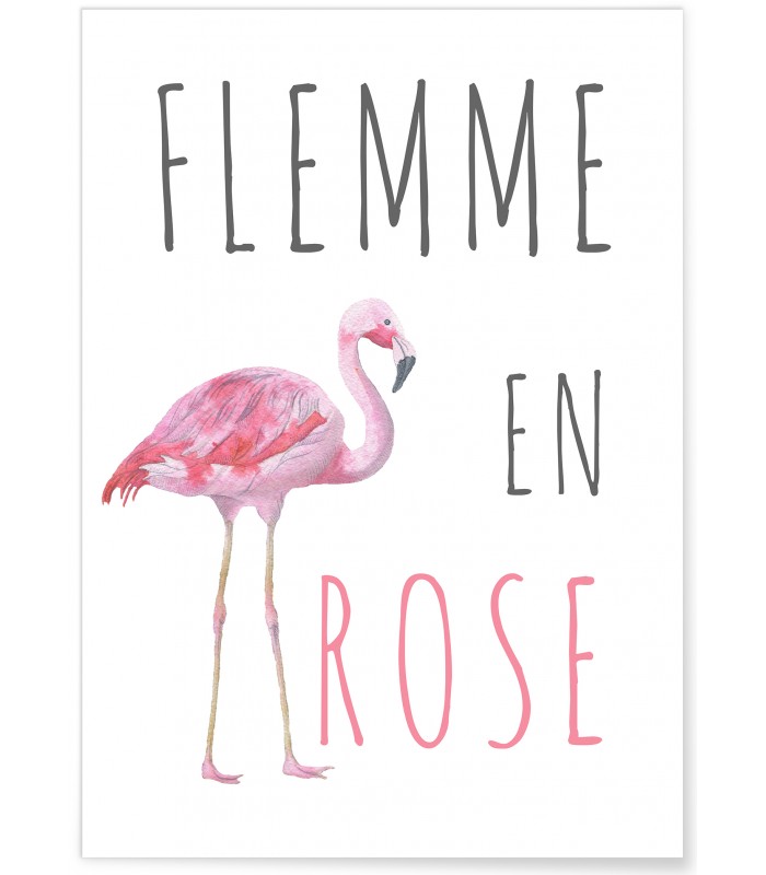 Affiche Flemme en rose