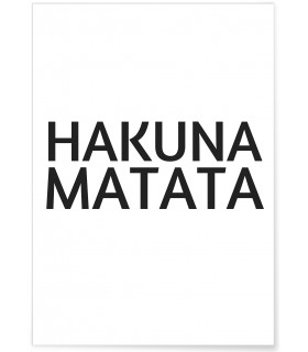 Affiche Hakuna Matata.