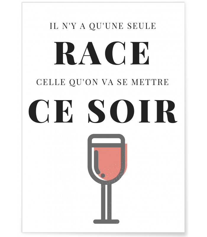 Affiche Il n'y a qu'une seule race...