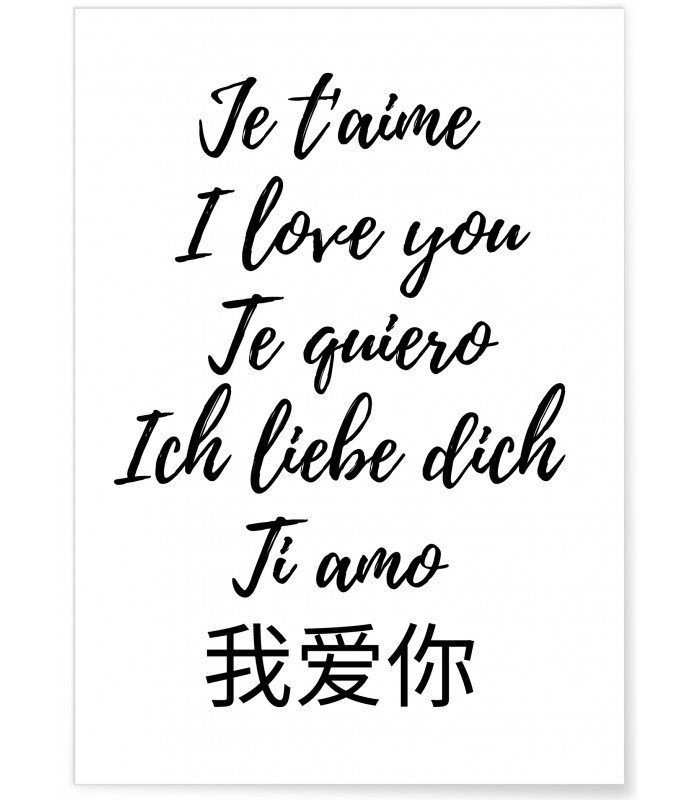 Affiche Je t'aime