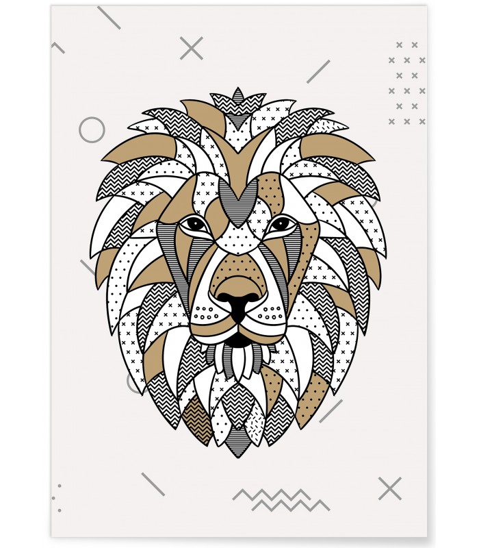 Poster Lion scandinave