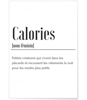 Affiche Définition Calories