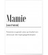 Affiche Définition Mamie