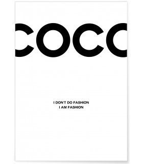 Affiche Coco "I am fashion"