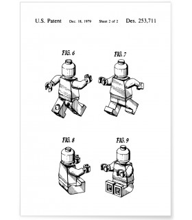 Affiche Brevet Lego