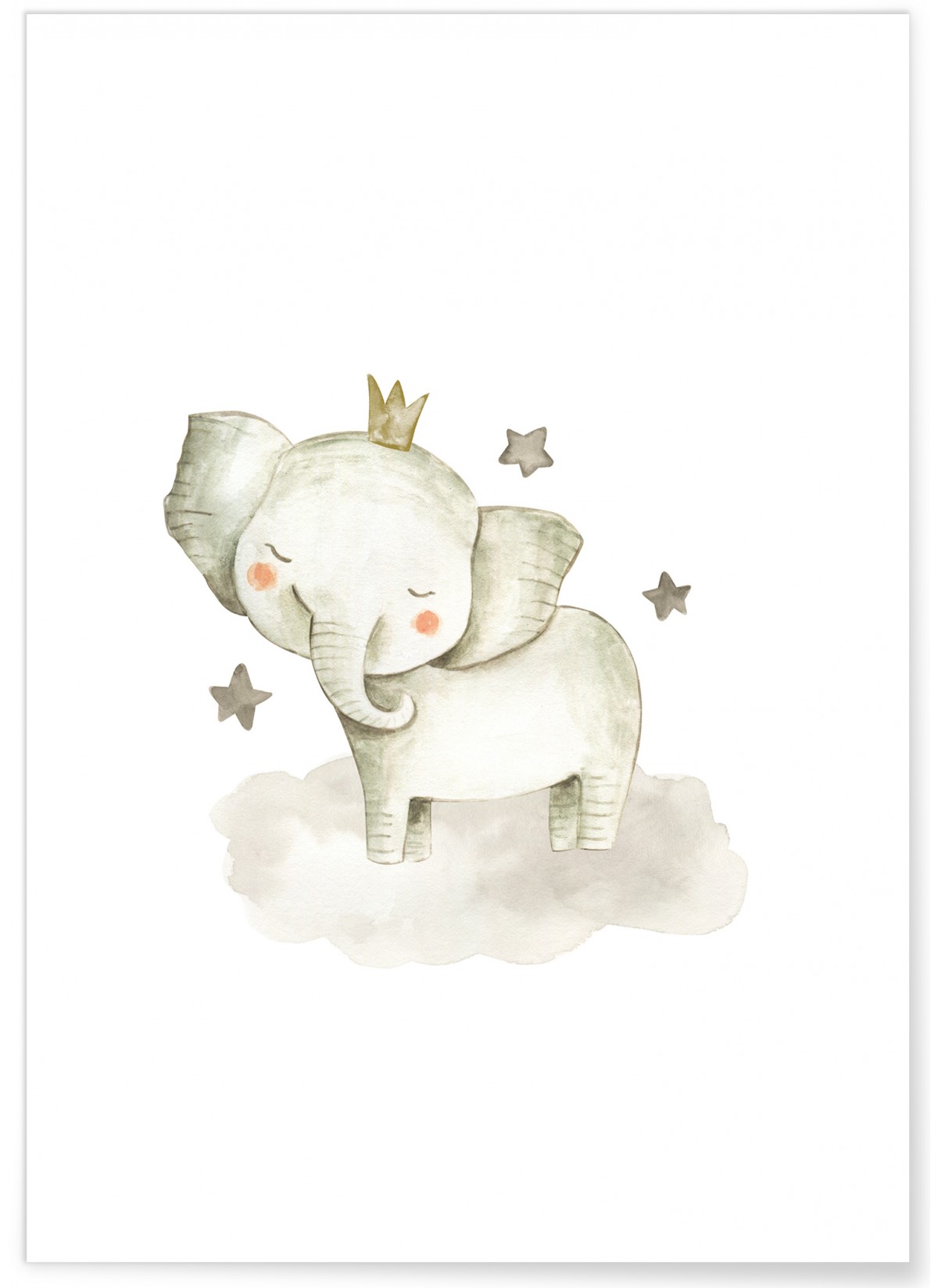 Affiche Bebe Elephant Pour Chambre Enfant L Afficherie