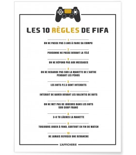 Affiche "Les 10 règles Fifa"