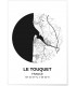 Affiche Carte Le Touquet