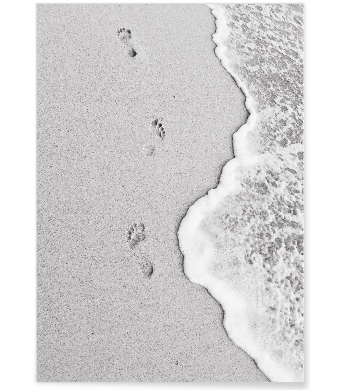 Affiche Nature Plage noir et blanc