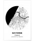 Affiche Carte Bayonne