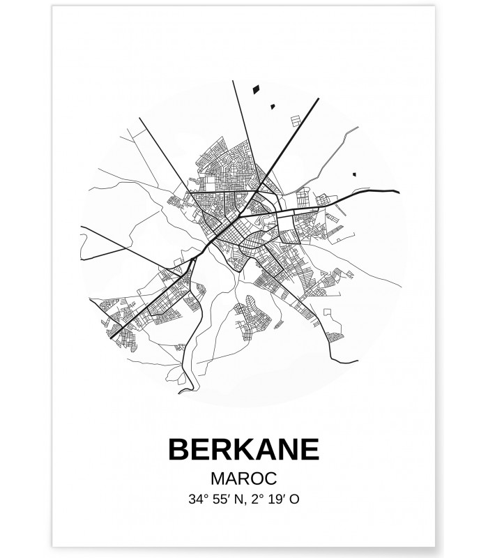 Affiche Carte Berkane