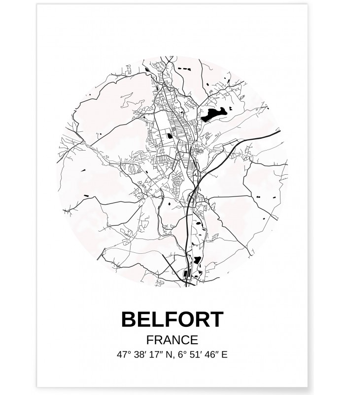 Affiche Carte Belfort