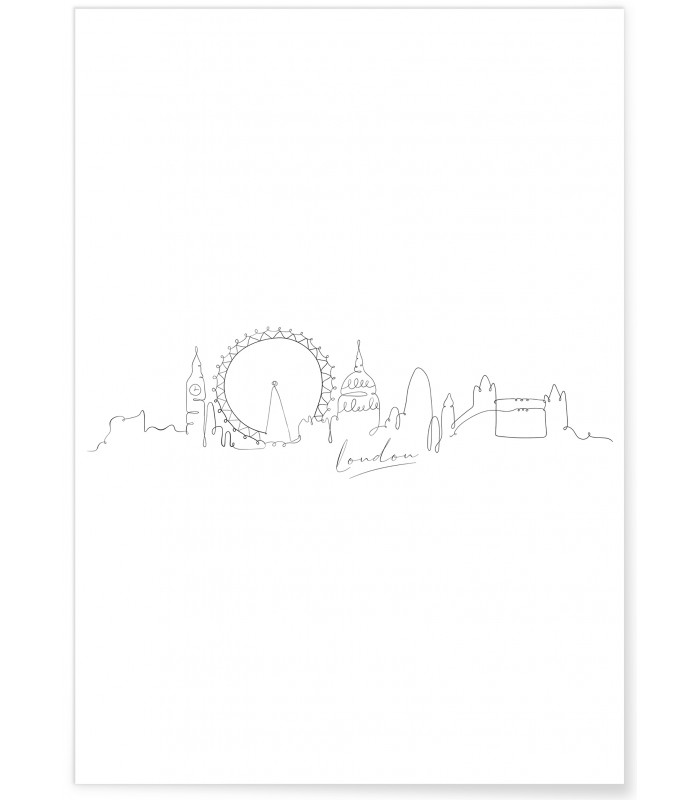 Affiche Line Art Londres