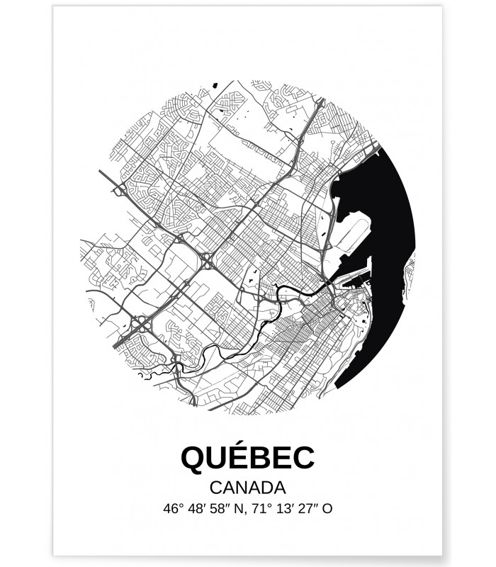 Affiche Carte Québec