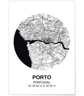 Affiche Carte Porto