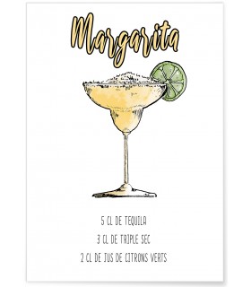 Affiche Cocktail Margarita