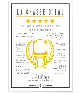 Affiche Toilettes : "La Chassse d'Eau"