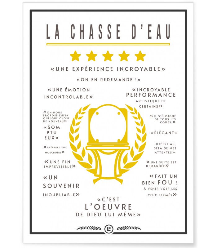 Affiche Toilettes : "La Chassse d'Eau"