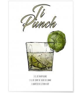 Affiche Cocktail Ti Punch