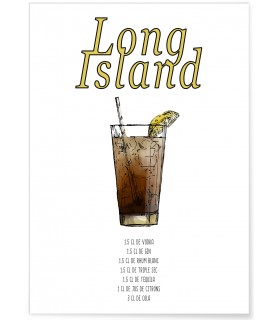 Affiche Cocktail Long Island