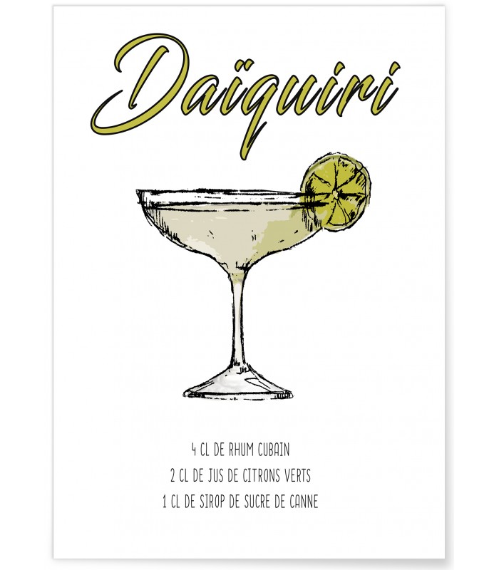 Affiche Cocktail Daïquiri