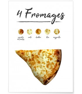 Affiche Pizza 4 Fromages