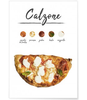 Affiche Pizza Calzone