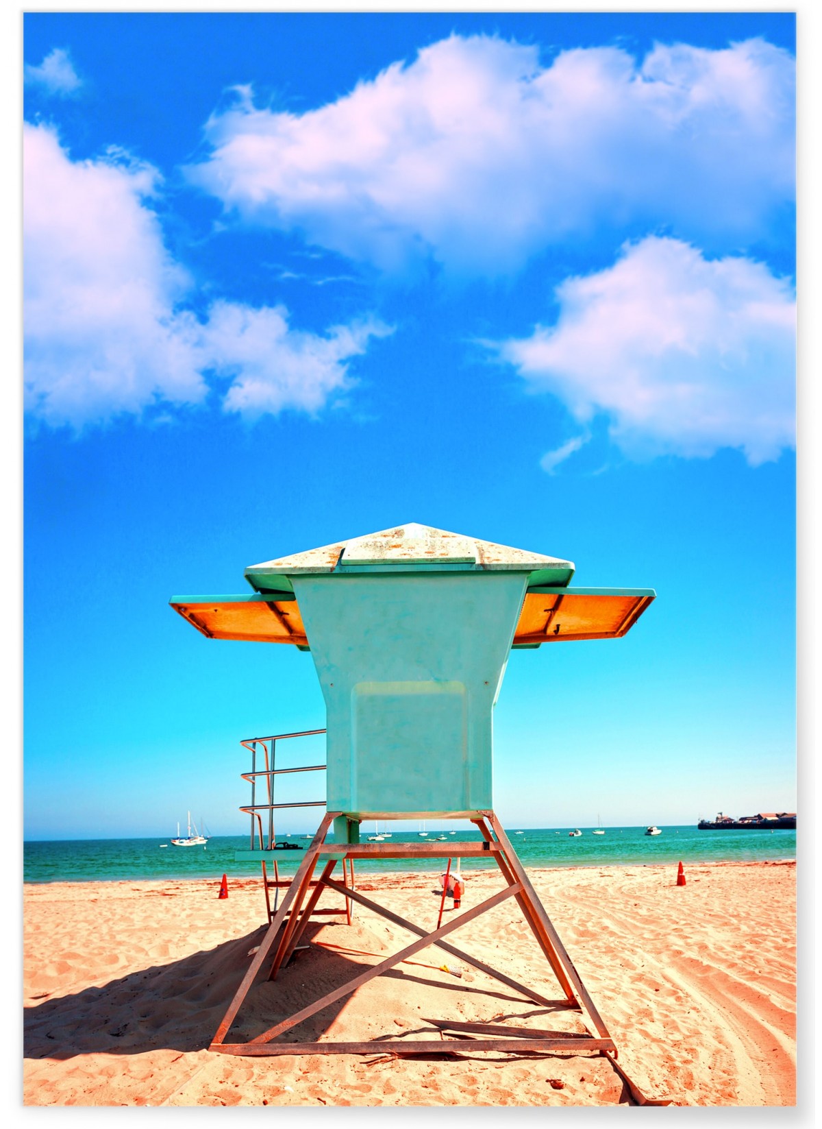 Affiche Lifeguard Cabin on Beach
