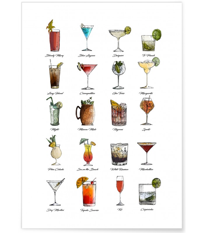 Affiche Multi Cocktail