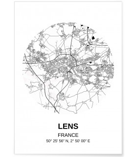 Affiche Carte Lens