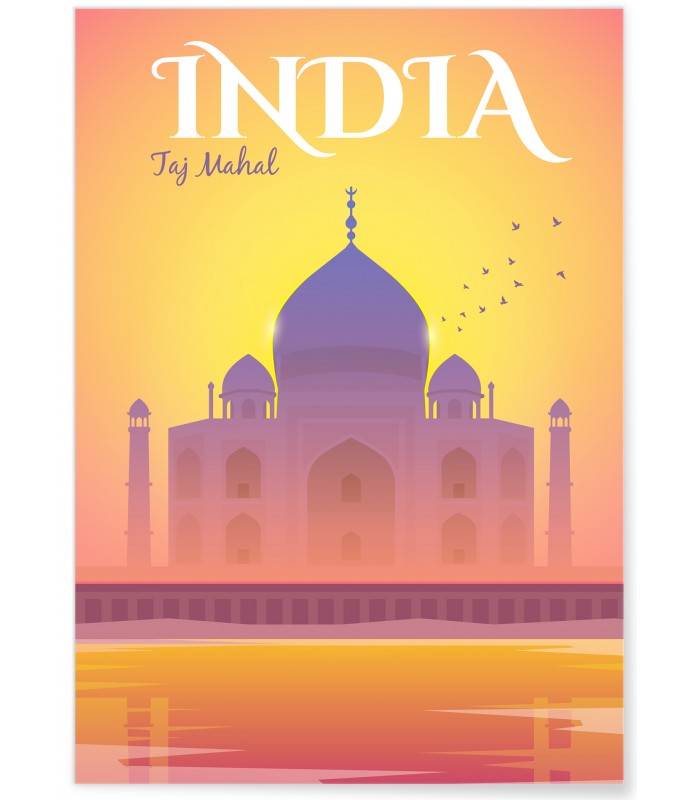 Affiche Inde Taj Mahal