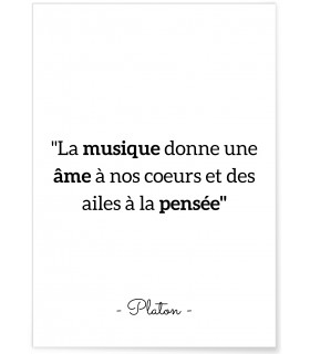 Affiche Platon : "La musique donne une âme"