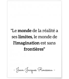 Affiche Rousseau : "Le monde de la réalité a ses limites"