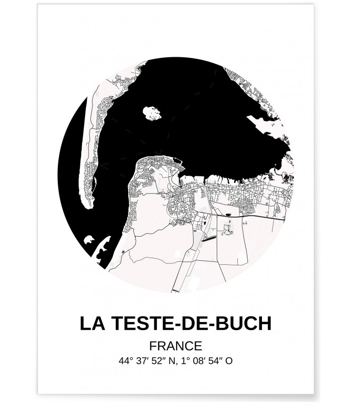 Affiche Carte La Teste de Buch