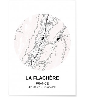 Affiche Carte La Flachère