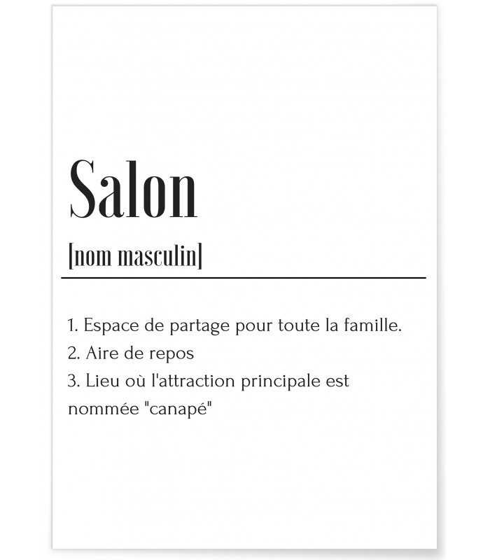 Affiche Définition Salon