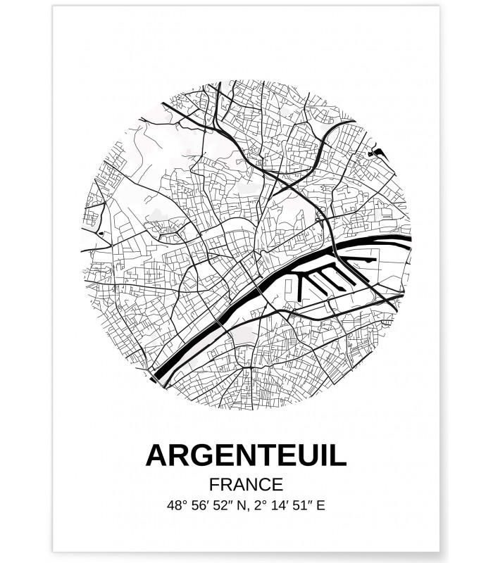 Affiche Carte Argenteuil