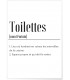 Affiche Définition Toilettes