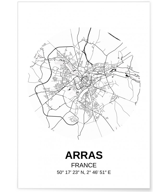 Affiche Carte Arras