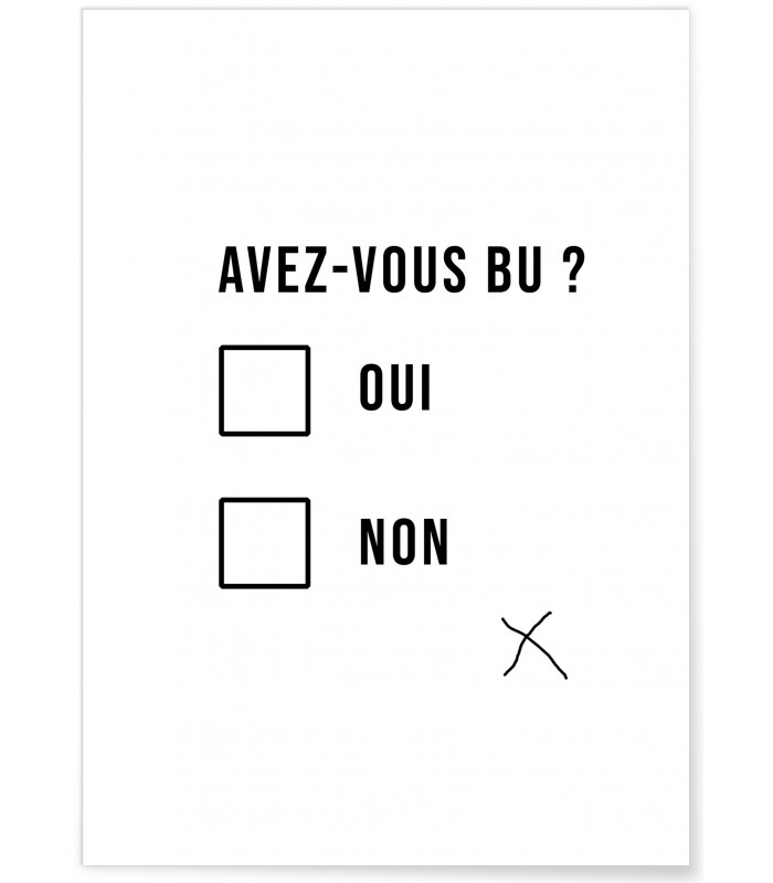 Affiche "Avez-vous bu ?"