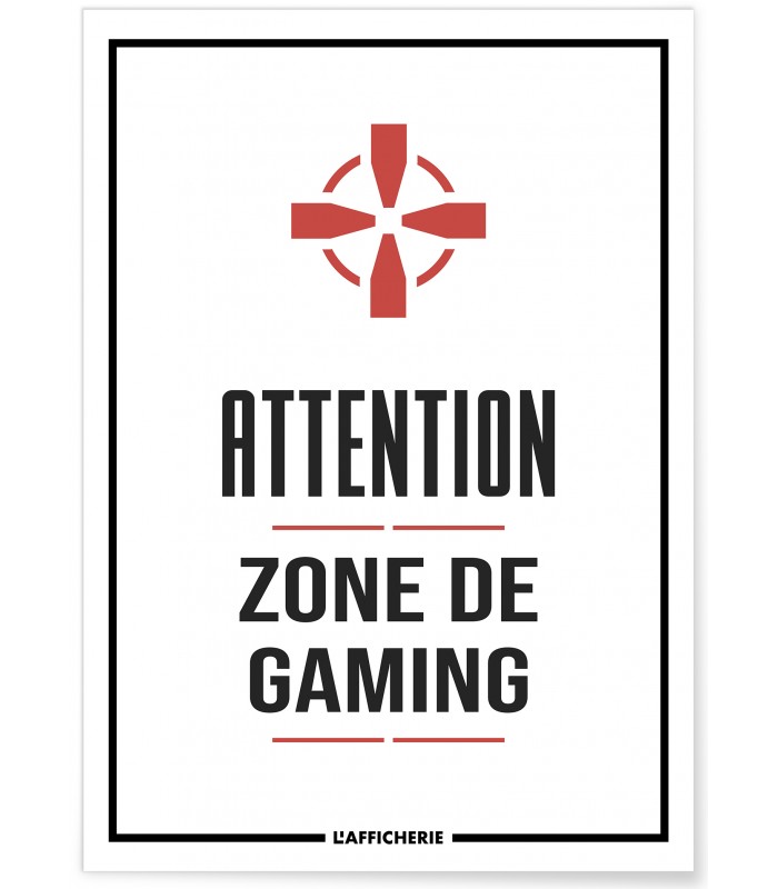 Affiche Zone de Gaming