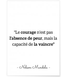 Affiche Mandela "Le courage...'