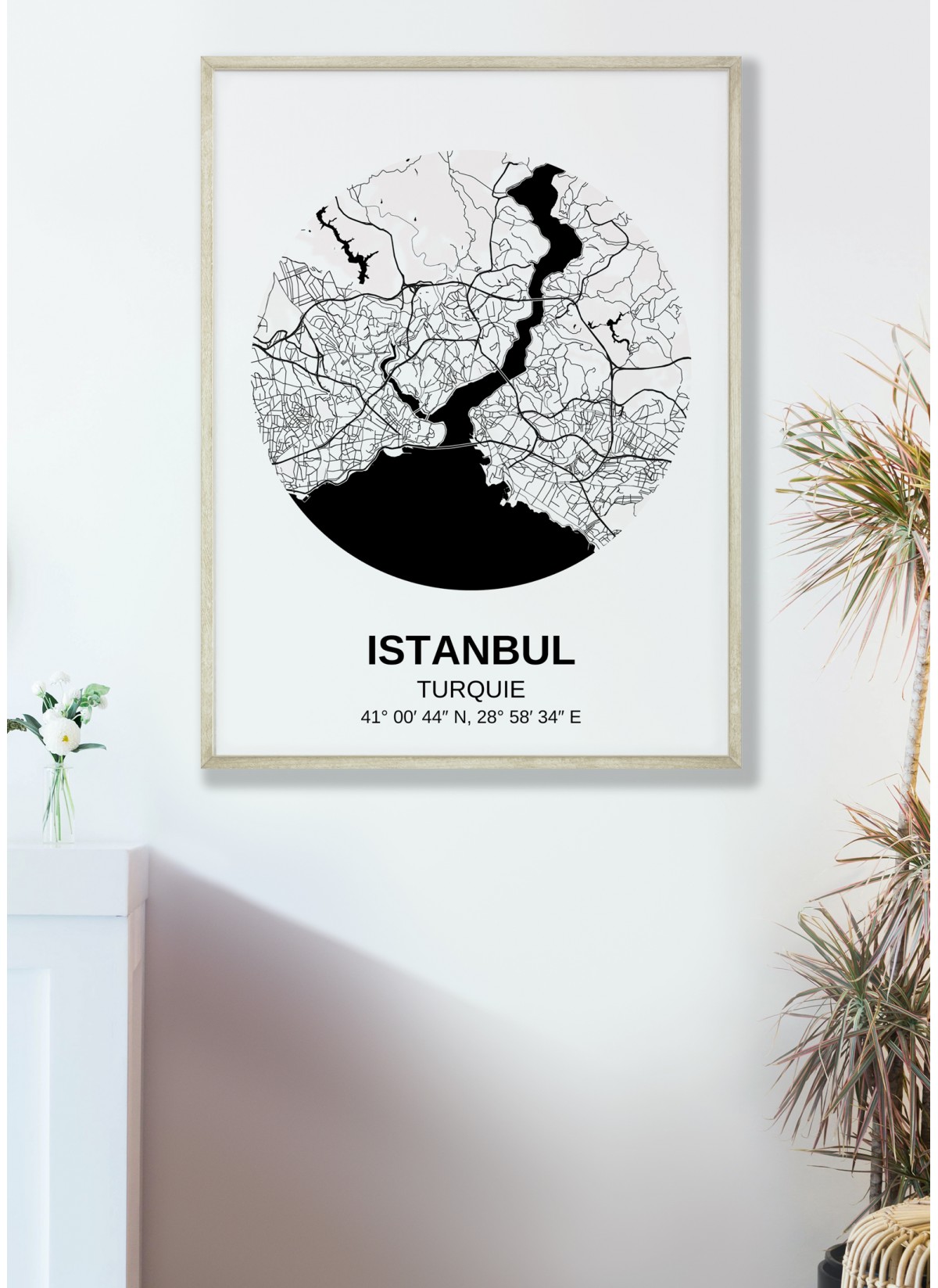 Affiche Carte Istanbul