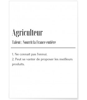 Affiche Définition Agriculteur