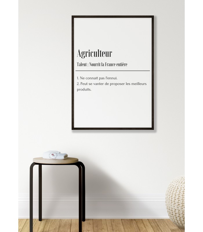 Affiche Définition Agriculteur